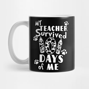 My Teacher Survived 101 days of Me School Dalmatian Dog Mug